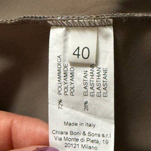 Chiara Boni La Petite Robe Italy Cocktail Dress 3/4-Sleeve Ruched Floral 40/4 Sm - Picture 15 of 16